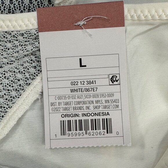 Auden Womens Size Large Panty Bikini Lace White New With Tags - Picture 4 of 9